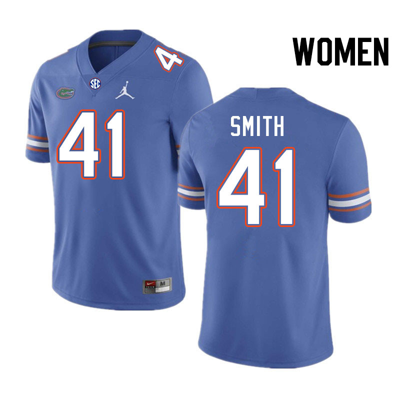 Women #41 Hunter Smith Florida Gators College Football Jerseys Stitched-Royal